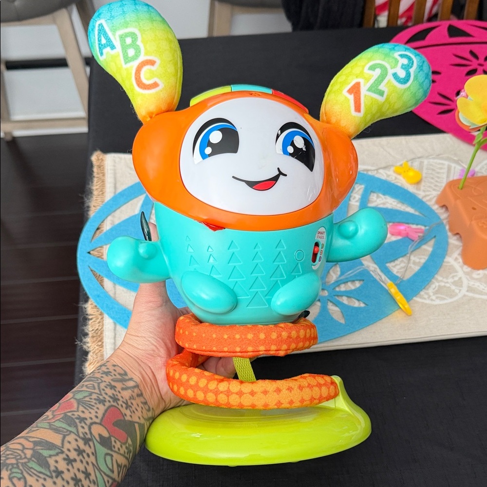 Fisher-Price Colorful Learning Bunny - Teal, Orange & Yellow